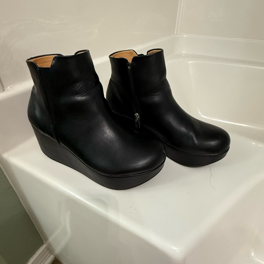 Yellow Box Black Ankle Booties Sleek Design